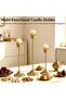 3-Piece Gold Candlestick Holder, Different Sizes for Wedding Centerpiece