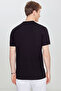 Men's Black Rayon Fabric Standard Fit Regular Cut Crew Neck Flexible T-Shirt - 5