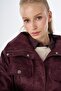 Wide Collar Coat Burgundy - 7