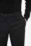 Men's Black Cotton Comfort Fit Side Pocket Dobby Casual Stretchy Trousers - 5