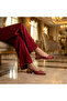 Valley Ethnic Pattern Tulle Detailed Short Thick Heeled Shoes - 7