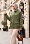 Double Pocket Half-Waisted Buttoned Casual Knitwear Cardigan -Khaki - 5