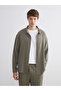 Khaki Comfortable Fit Textured Men's Shirt