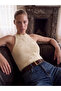Alita City Halter Neck Openwork Knitwear Blouse with a Difference