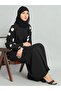 عباية سوداء سادة مع حجاب للنساء - 5