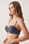 Women's Anthracite Strapless Padded Bra - 2