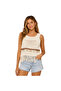 Women’s White Crochet Sleeveless Fringe Boho Top