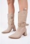 Women's Cowboy Boots with Belt - 5