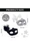 ® 2 Pcs Masquerade Mask for Women, Elegant Venetian Feather Lace Eye Mask, Black and White Costume Party Ball for Carnival Cosplay Halloween and Dance Events - 3