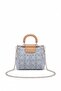 26Kc1064 Women's Stone Shoulder Bag Blue - 4