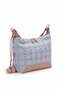 26Kc1065 Women's Stone Shoulder Bag Blue - 3