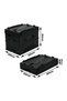 Foldable plastic storage box, 36x28.5x26cm, black, stackable, 28L - 2