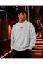 Men's Minimal Lightning Lightning Detail Crew Neck Casual Regular Fit Sweatshirt