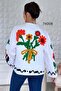 Floral Embroidered Gabardine Jacket 7K008 - 3