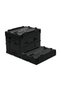 Foldable plastic storage box, 36x28.5x26cm, black, stackable, 28L - 5