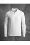 Men's shirt collar line patterned knitwear - 3