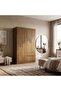 Vilacia 4 Door Wardrobe - Light Brown - 2