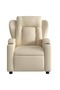 Fotoliu rabatabil, material textil crem - 6