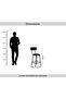 DYLANA 1+4 COUNTER DINING SET - BROWN BLACK - 7