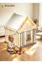 Toddler Indoor Play House with 1CM Thick Crawling Mat & Star String Lights, Drawing Board, - 2