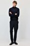 Men's regular fit fabric trousers