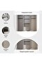 Humana 6 Door Wardrobe - Grey High Gloss - 7