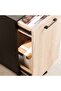 Peonara Office Cabinet With 1 Door Melamine - Natural & Black - 3