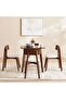 Zion 1+4 Dining Set Solid Wood - Brown Grey - 2