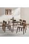 Zion 1+6 Dining Set Solid Wood - Brown Grey