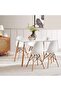 DORTHY NEW 1+4 DINING SET - WHITE NATURAL
