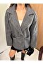 Women's Double-Breasted Collar Double-Button Cashmere Jacket - 4