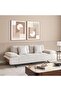 Capitonne 3 Seater Sofa- Light Beige