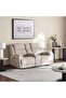 Samwise 2 Seater Recliner Sofa Console With Cup Holder - Beige
