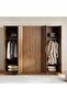 Flexo 6 Door Wardrobe - Almond - 2