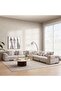 Aycox Corner Sofa Set - Beige - 2