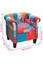 Fotoliu cu model Patchwork, material textil - 2