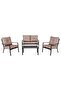 CASSENA OUTDOOR SOFA SET 2+1+1+COFFEE TABLE -BROWN - 2