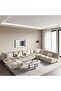 Macrame Corner Sofa Set - Beige - 5