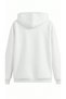 100% Cotton White Horse Print Loose Fit Sweatshirt Hoodie - 2
