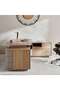 June Office Desk Right Side Return 240cm - Teak & Light Grey - 2