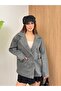 Women's Double-Breasted Collar Double-Button Cashmere Jacket - 2