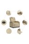 Fotoliu rabatabil, crem, material textil - 7