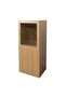 Bestah Entertainment Unit Low Storage Combination With Glass Doors + Led Light - Natural - 8