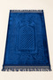 Soft Velvet Textured Prayer Mat - Patterned Tufted Prayer Mat