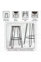 Zoltan Bar Stool Wood - Dark Brown - 6