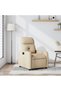 Fotoliu rabatabil, crem, material textil - 2