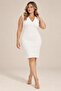 Plus Size V-Neck Pencil Dress - 2