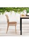Joye Outdoor Armless Chair - Brown - 2