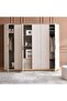 Cohen 6 Door Wardrobe - High Gloss Off White - 4