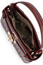 Women's Faux Leather Burgundy Shoulder Bag - 5